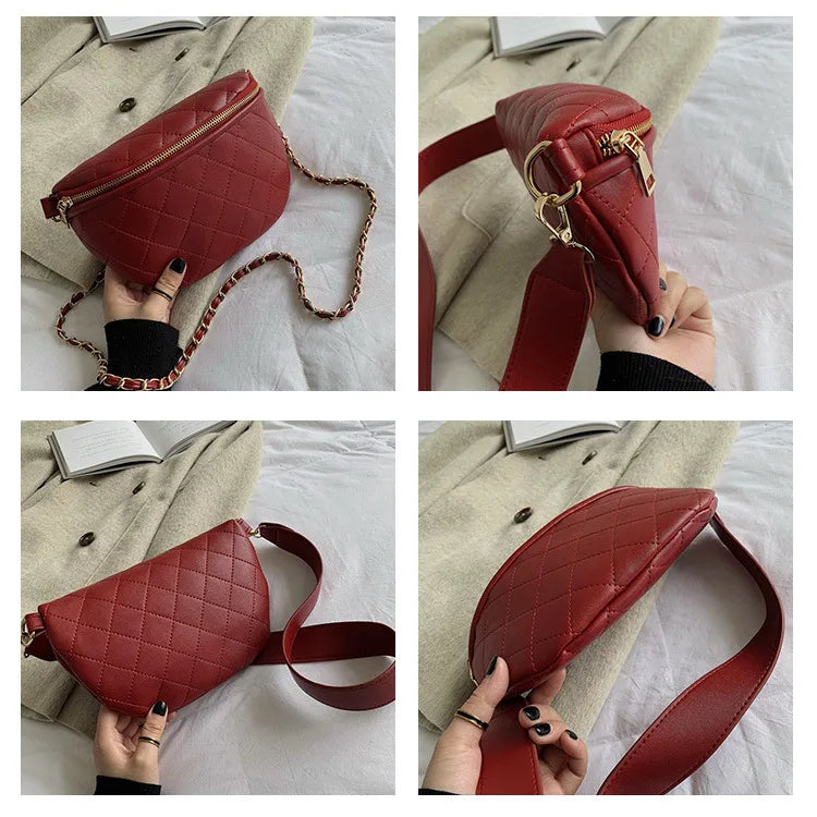 Luxury Brand Banana Crossbody Bag with Adjustable Shoulder Strap