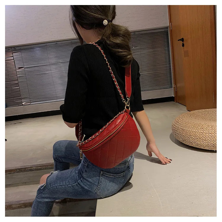 Luxury Brand Banana Crossbody Bag with Adjustable Shoulder Strap