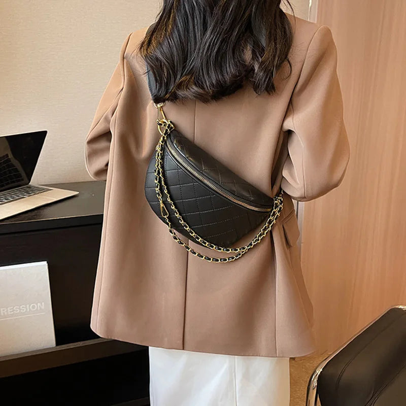 Luxury Brand Banana Crossbody Bag with Adjustable Shoulder Strap