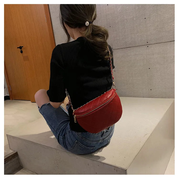 Luxury Brand Banana Crossbody Bag with Adjustable Shoulder Strap