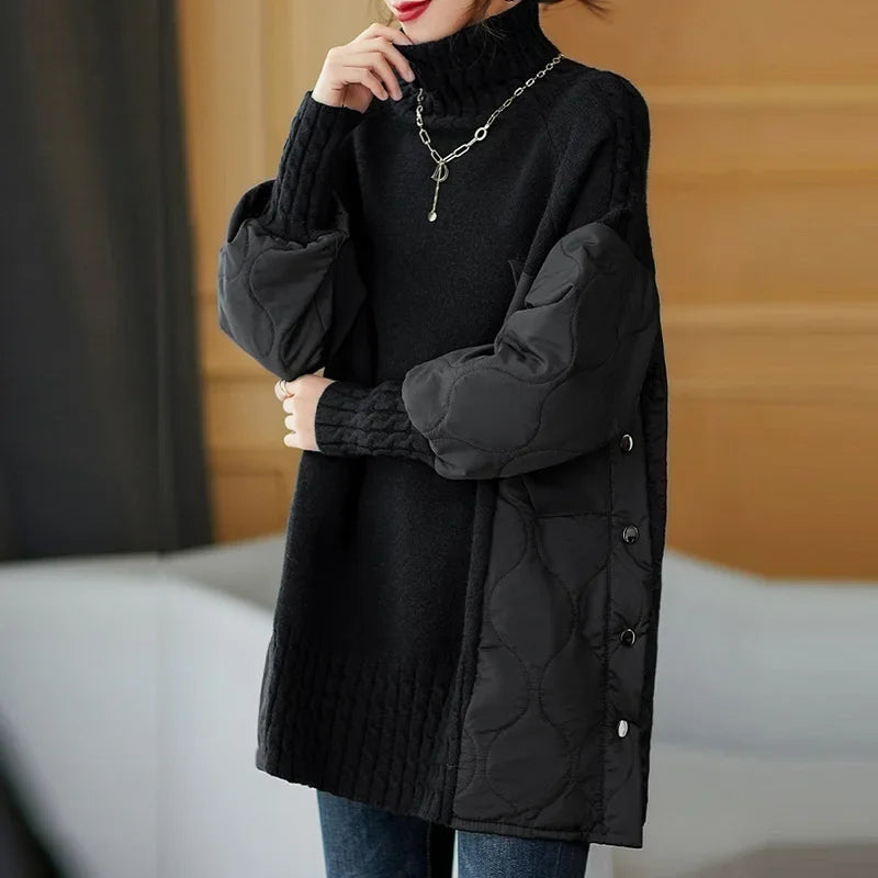 Glamour Vibe  Knit Top Sweater with  Long Sleeves