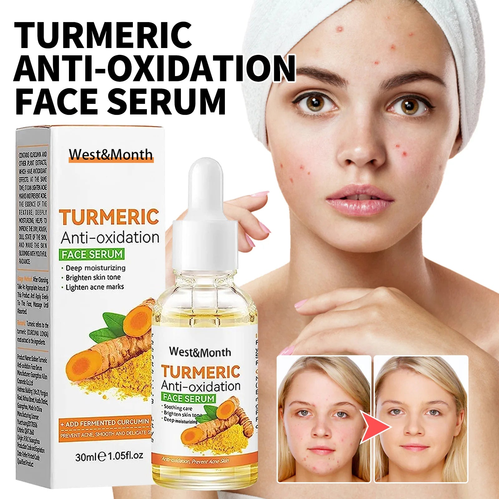 Turmeric   'Brightening  Glow' Skincare Care  6-pcs. Set