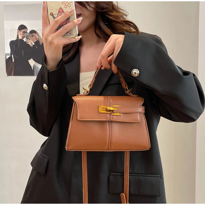 Gold Lock Luxury Design Handbag