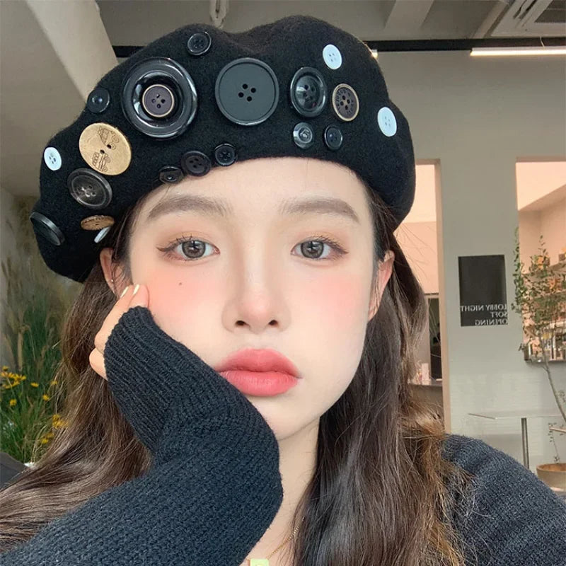 British  Retro Decoration Beret