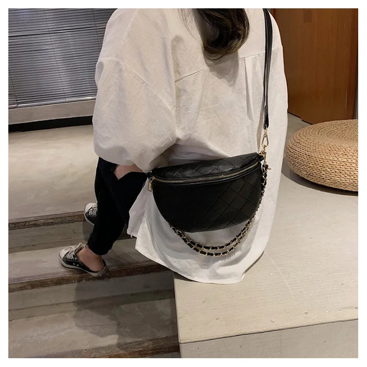 Luxury Brand Banana Crossbody Bag with Adjustable Shoulder Strap