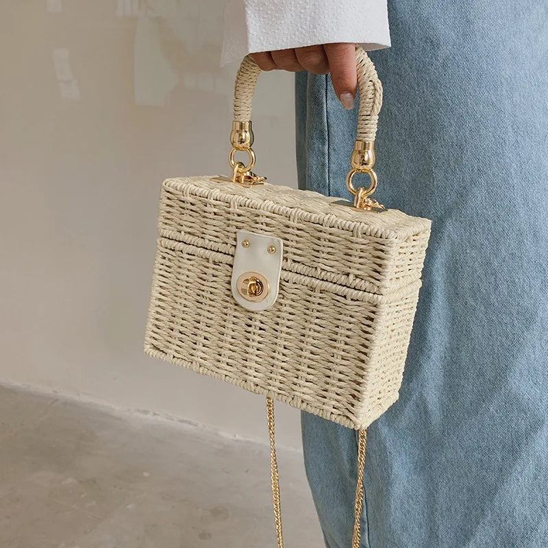 Bohemian Small Rattan Straw Crossbody Shoulder Bags