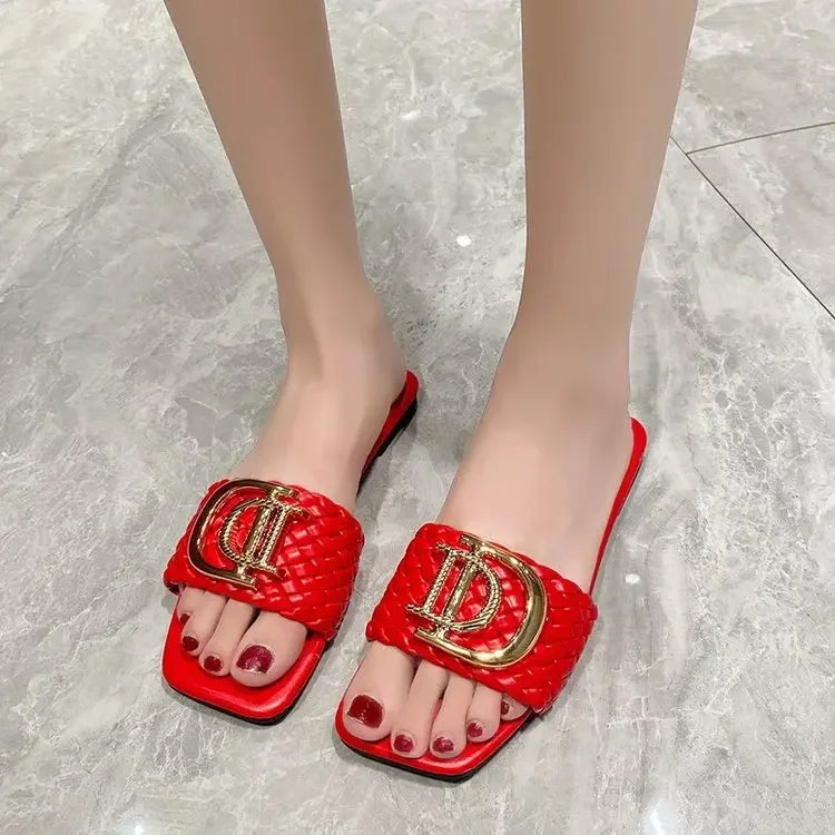 Women's Designer Woven Flat Sandals
