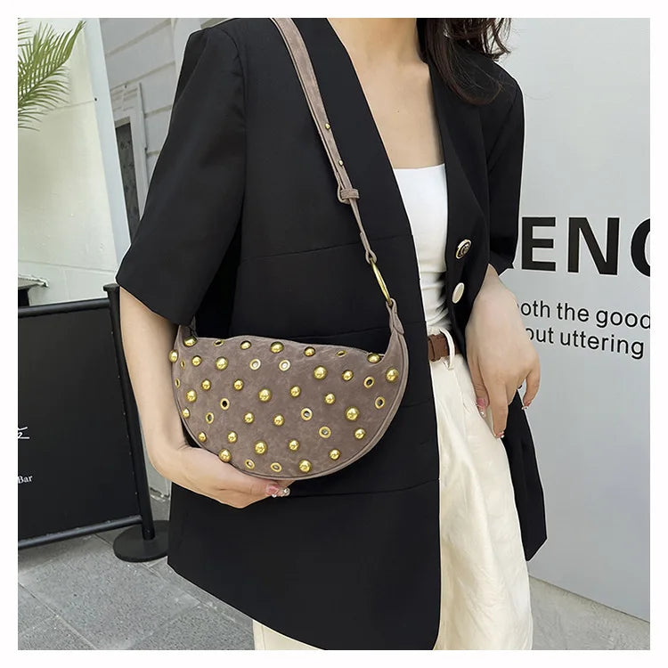 Designer Rivet Polka Dot Studded crossbody Bags