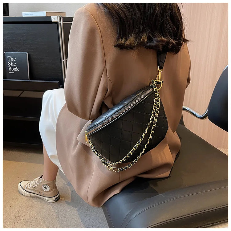 Luxury Brand Banana Crossbody Bag with Adjustable Shoulder Strap