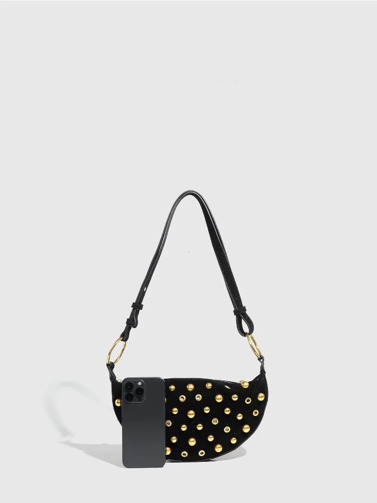 Designer Rivet Polka Dot Studded crossbody Bags