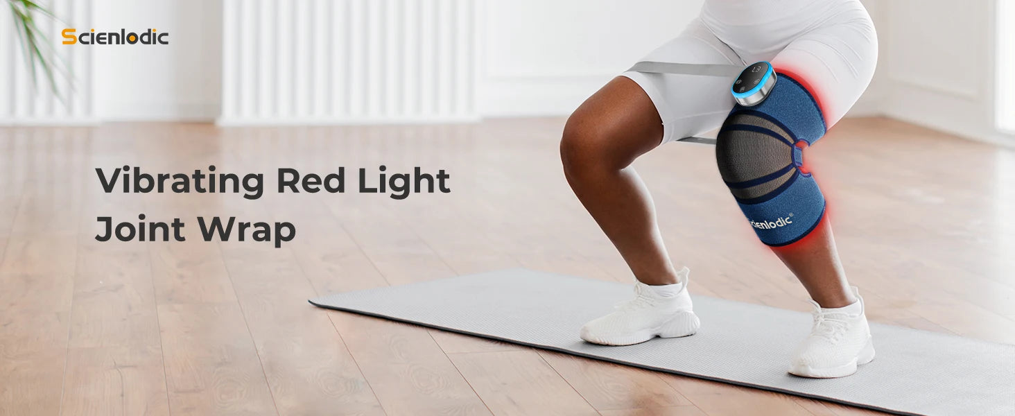 Red Light Therapy LED Joint Vibration Wireless Knee Massager