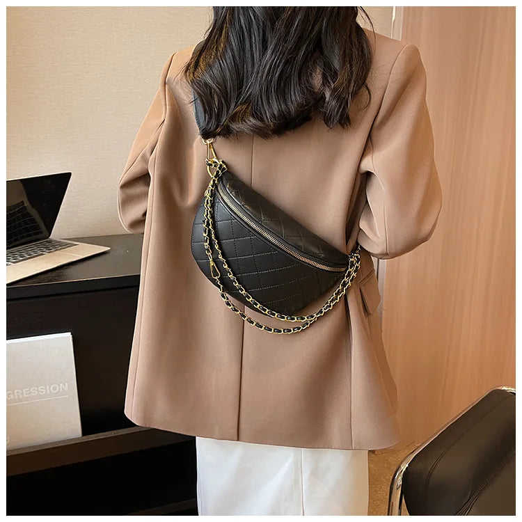 Luxury Brand Banana Crossbody Bag with Adjustable Shoulder Strap