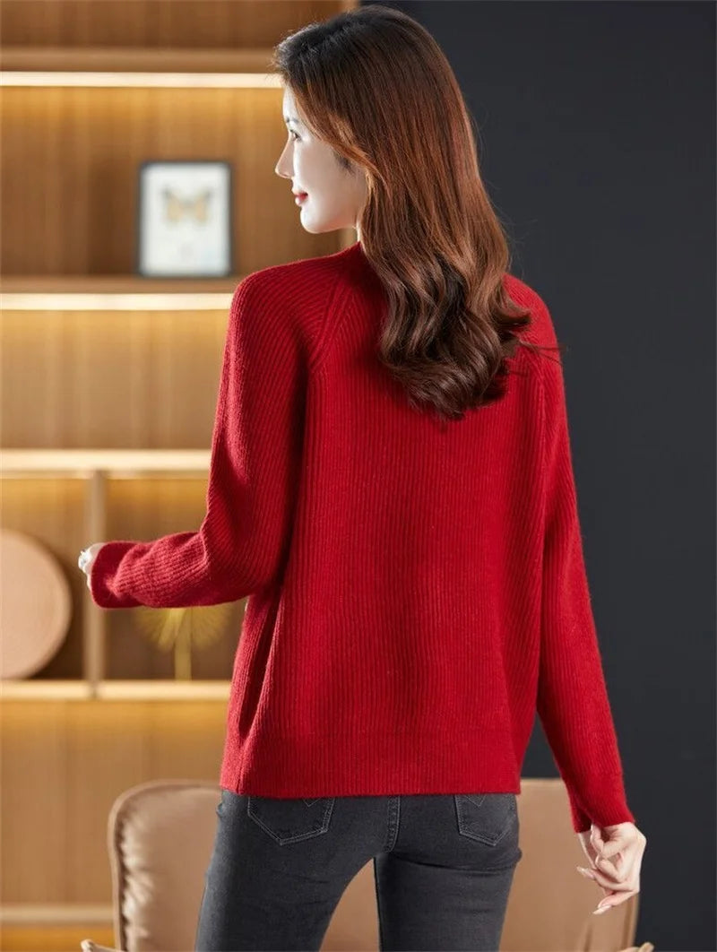 Elegant Sweater  V-neck  Cardigan Jacket