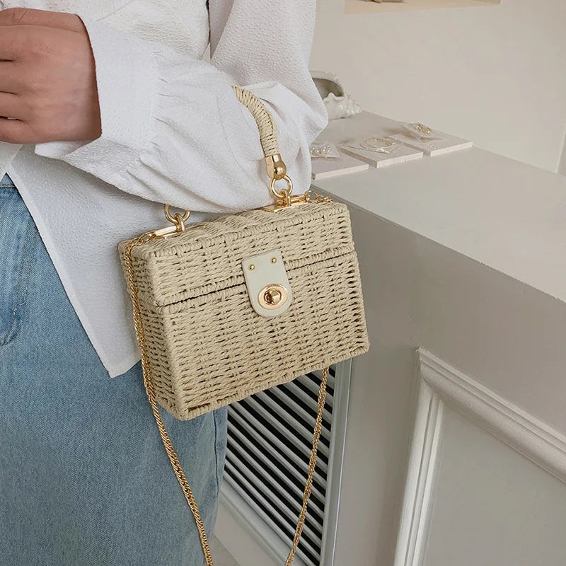 Bohemian Small Rattan Straw Crossbody Shoulder Bags