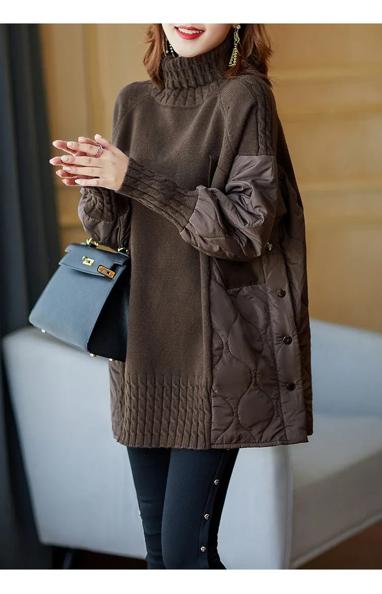 Glamour Vibe  Knit Top Sweater with  Long Sleeves