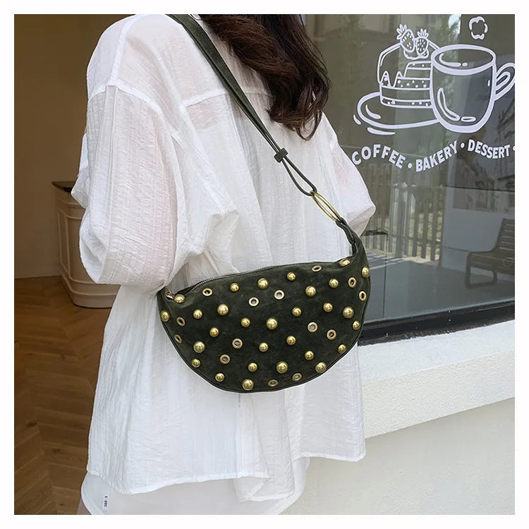 Designer Rivet Polka Dot Studded crossbody Bags