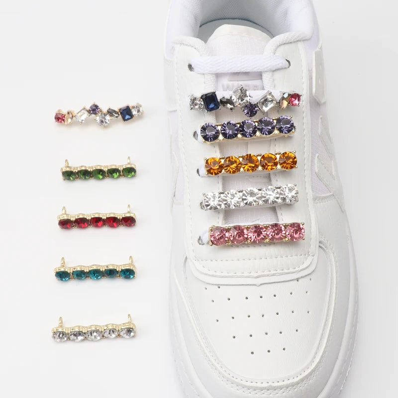 Diamond Decorative Sneakers Shoelaces 1 Piece Shoe Clips