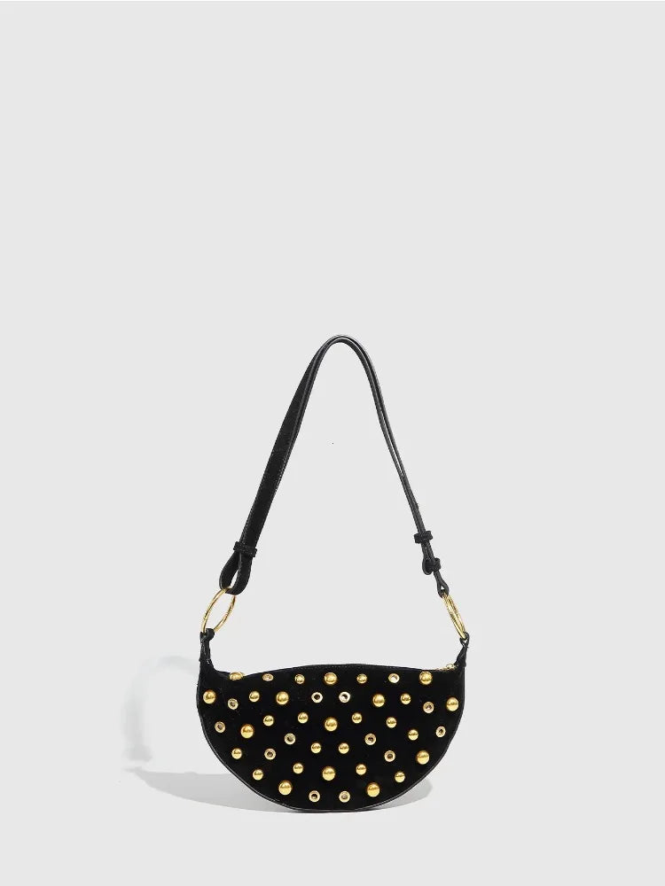 Designer Rivet Polka Dot Studded crossbody Bags