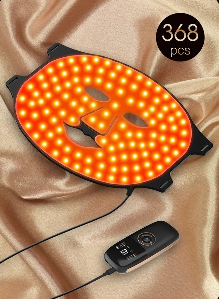 Infrared Red Blue Yellow 4 Colors Light Therapy Anti-Aging Photon Rejuvenation Soft Silicone LED Face Mask