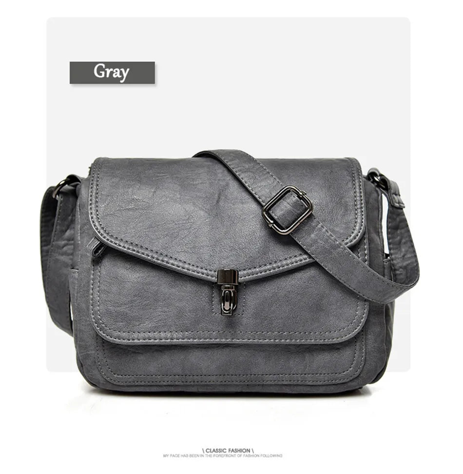 "Vintage Soft" Style Genuine  Crossbody Handbag