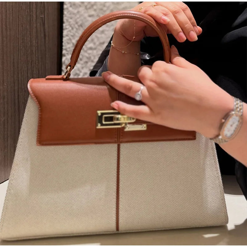 Gold Lock Luxury Design Handbag