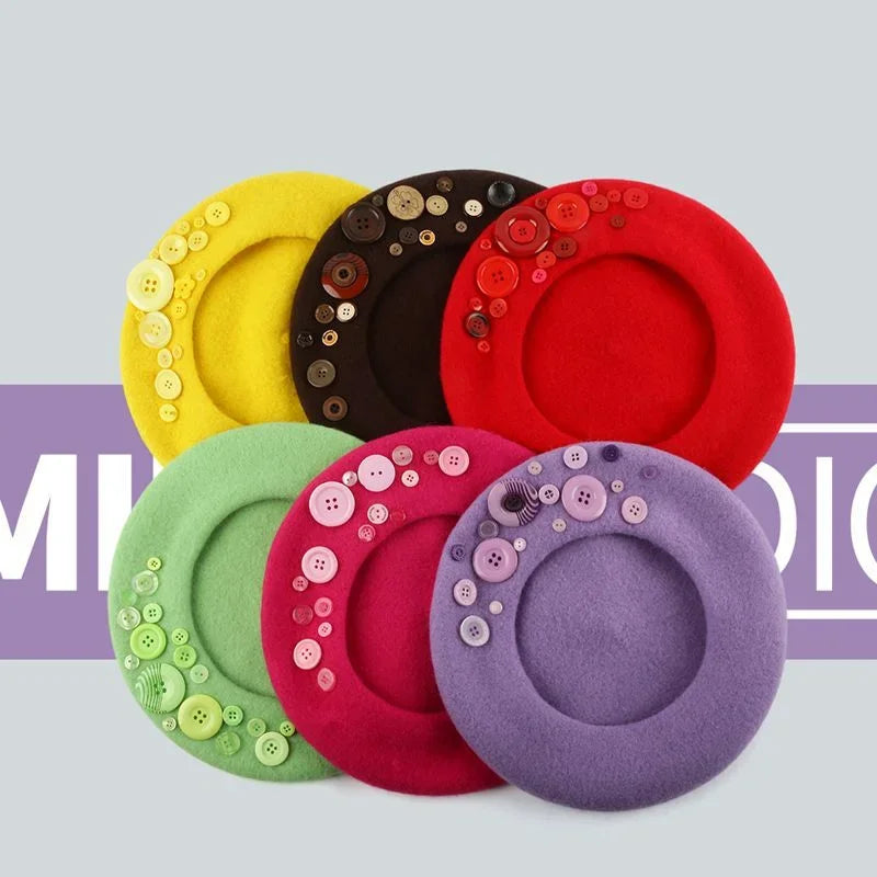 British  Retro Decoration Beret