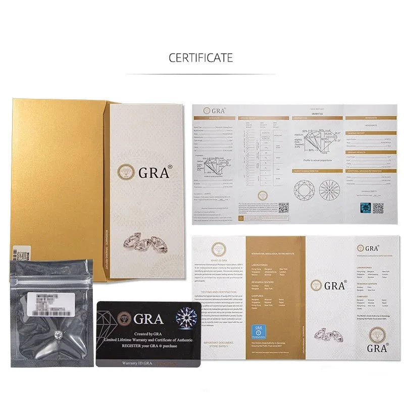 Dazzling Moissanite Two Tone Lab Diamond Jewelry Set