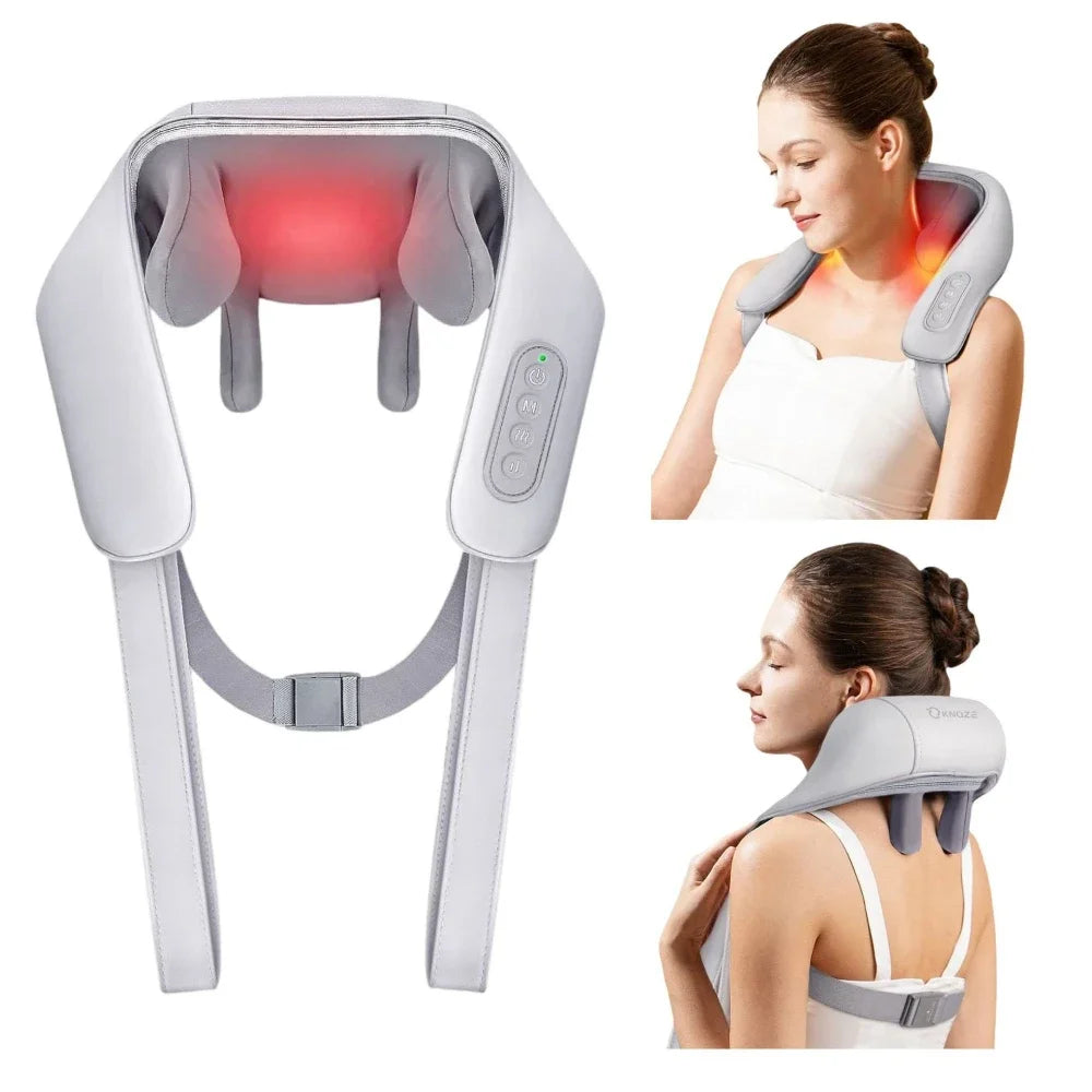 Portable Mini Relaxer Electric Heated Upper Back & Neck Shiatsu Massage