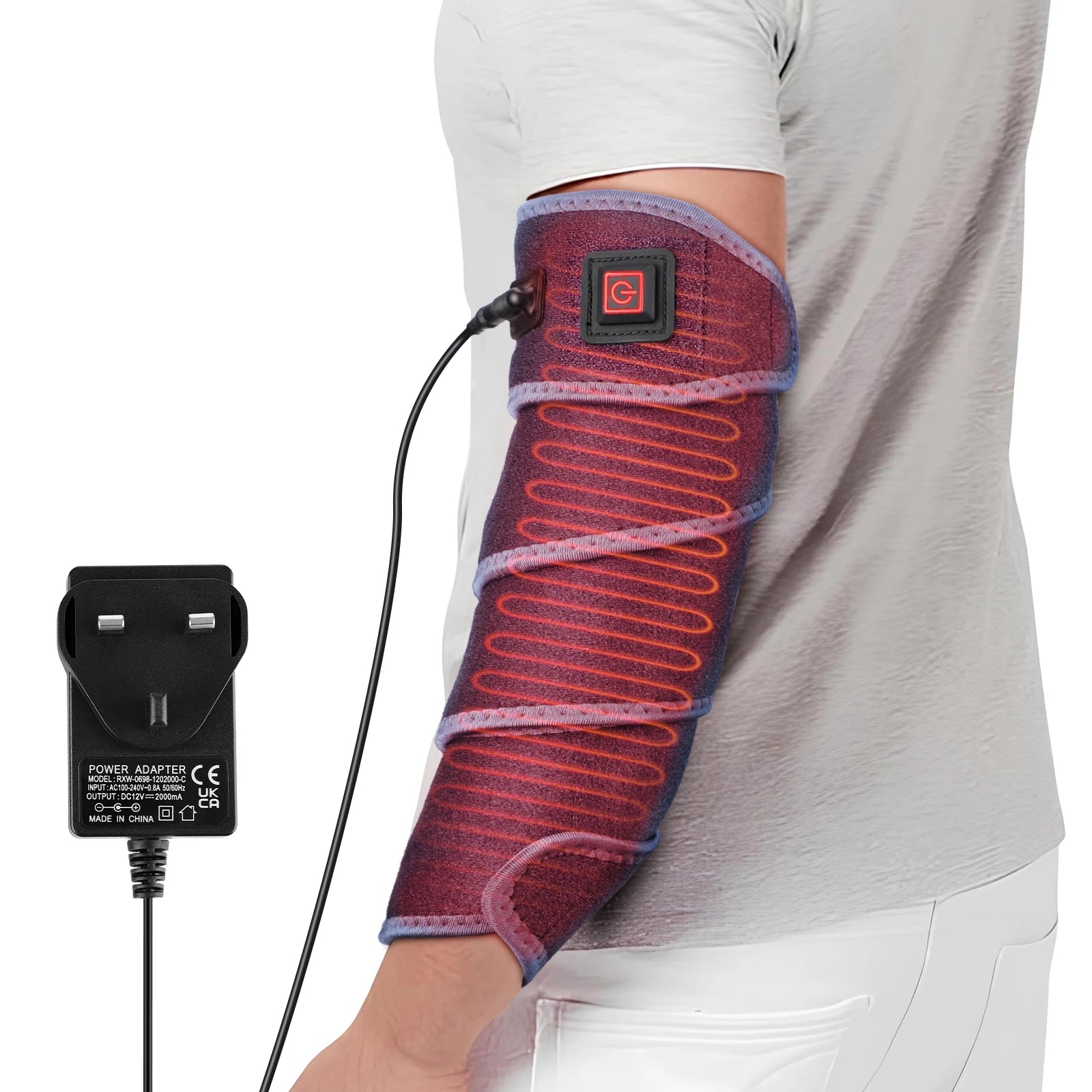 Heated Elbow Wrap Elbows USB Electric Heating Arm Elbow Ankles Knees Pad Wrap Brace Portable Heated Wrist Arm Sleeve Support