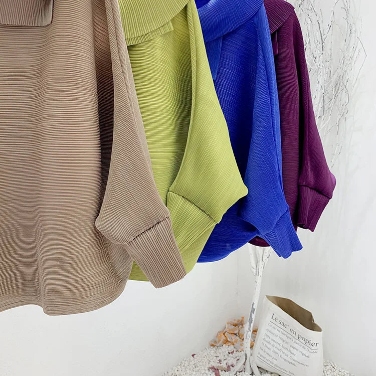 Perfected Charm Batwing Sleeve Top and Wide Leg Trousers Matching Set