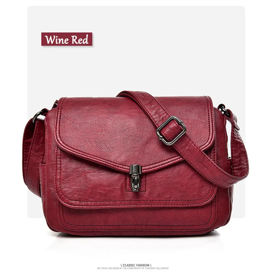 "Vintage Soft" Style Genuine  Crossbody Handbag