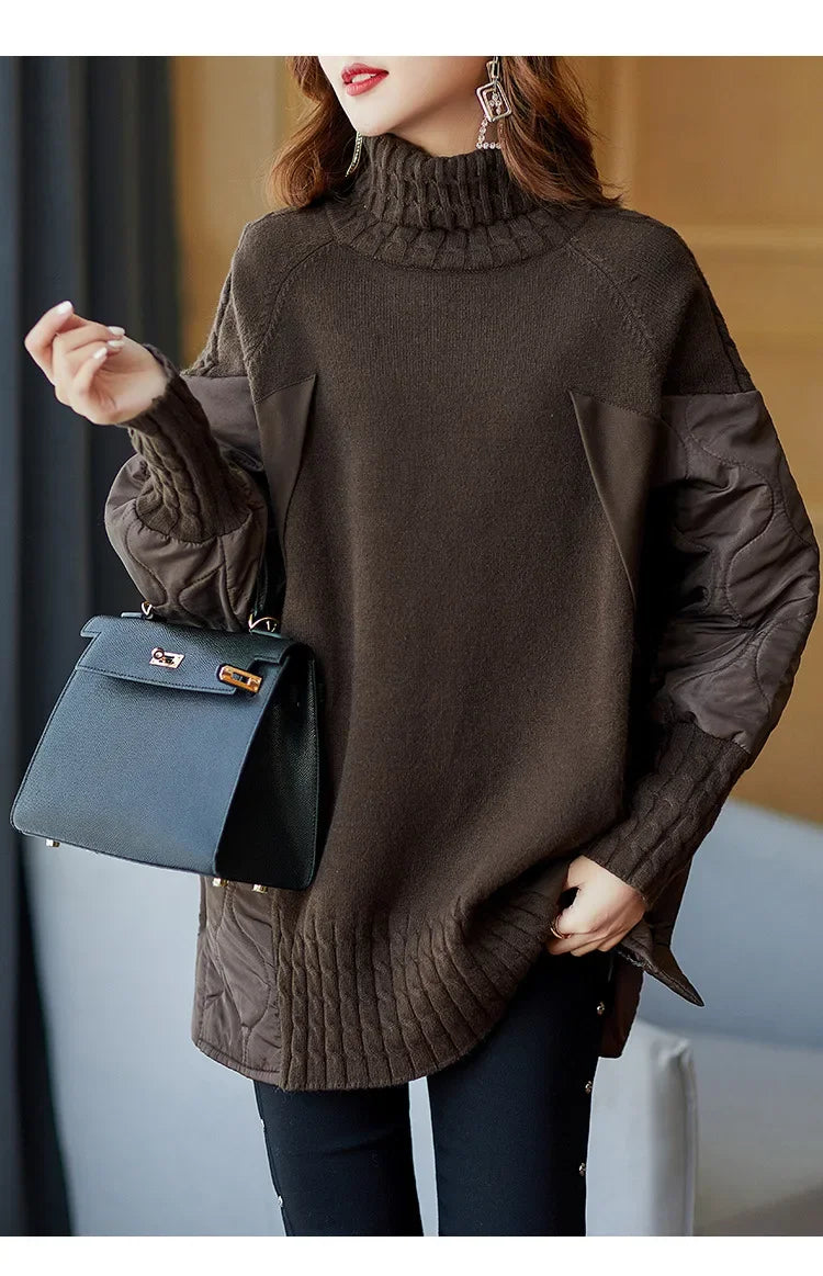 Glamour Vibe  Knit Top Sweater with  Long Sleeves