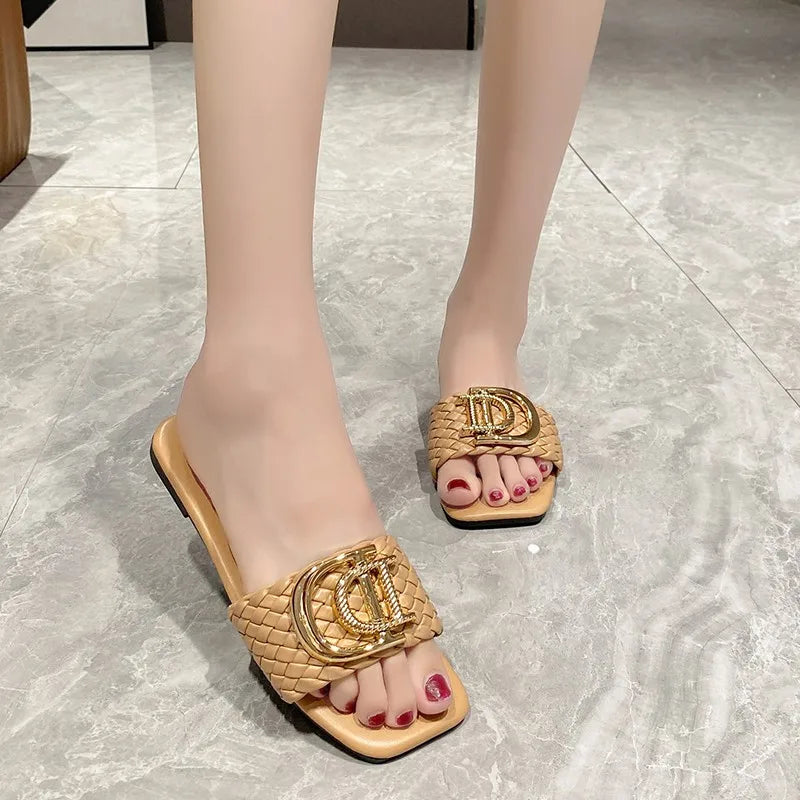 Women's Designer Woven Flat Sandals