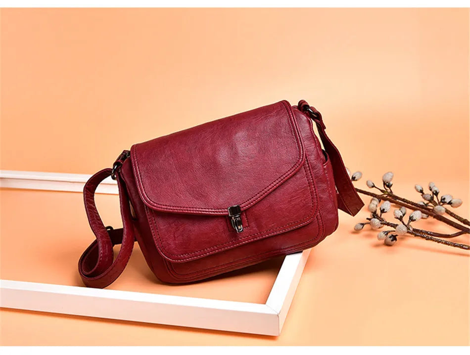 "Vintage Soft" Style Genuine  Crossbody Handbag