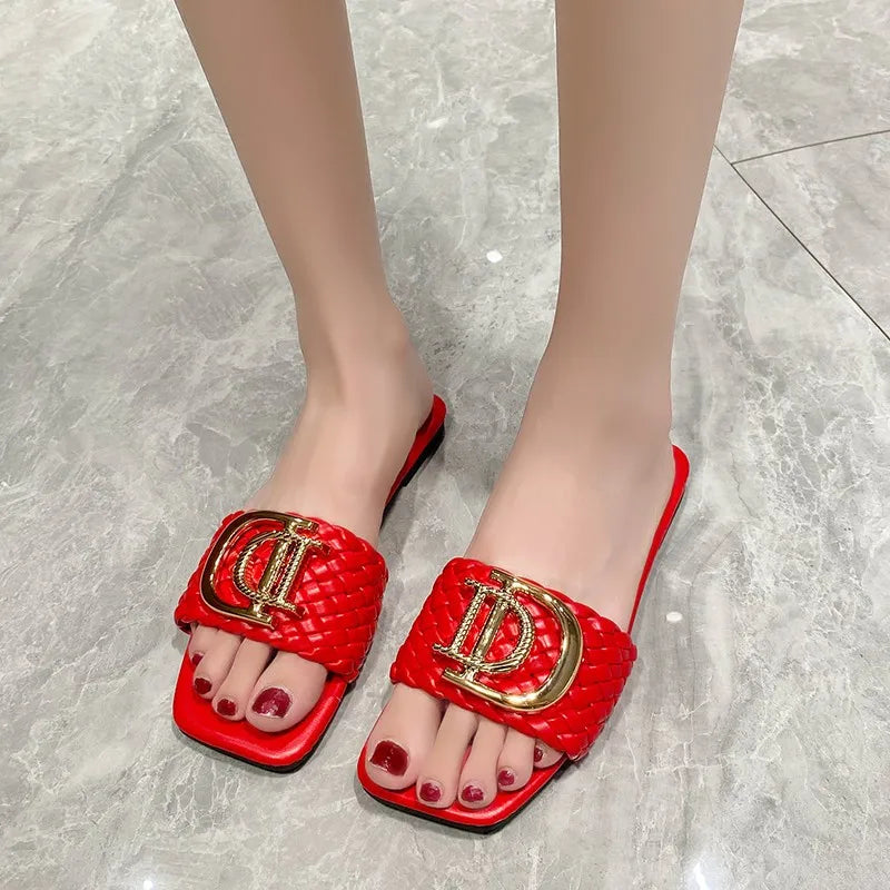 Women's Designer Woven Flat Sandals