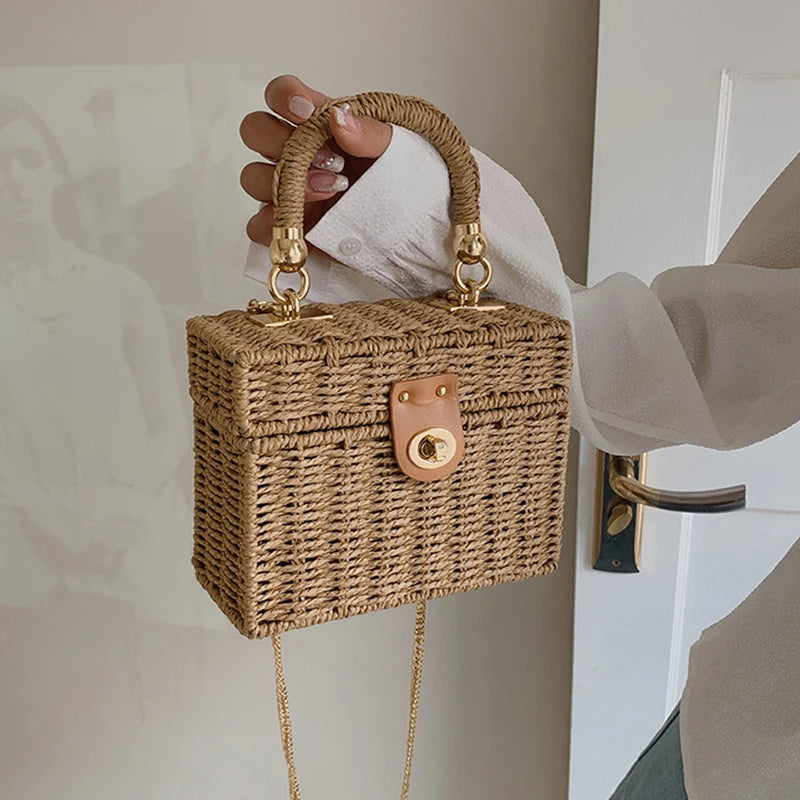 Bohemian Small Rattan Straw Crossbody Shoulder Bags