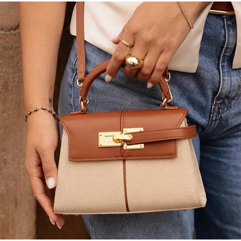 Gold Lock Luxury Design Handbag