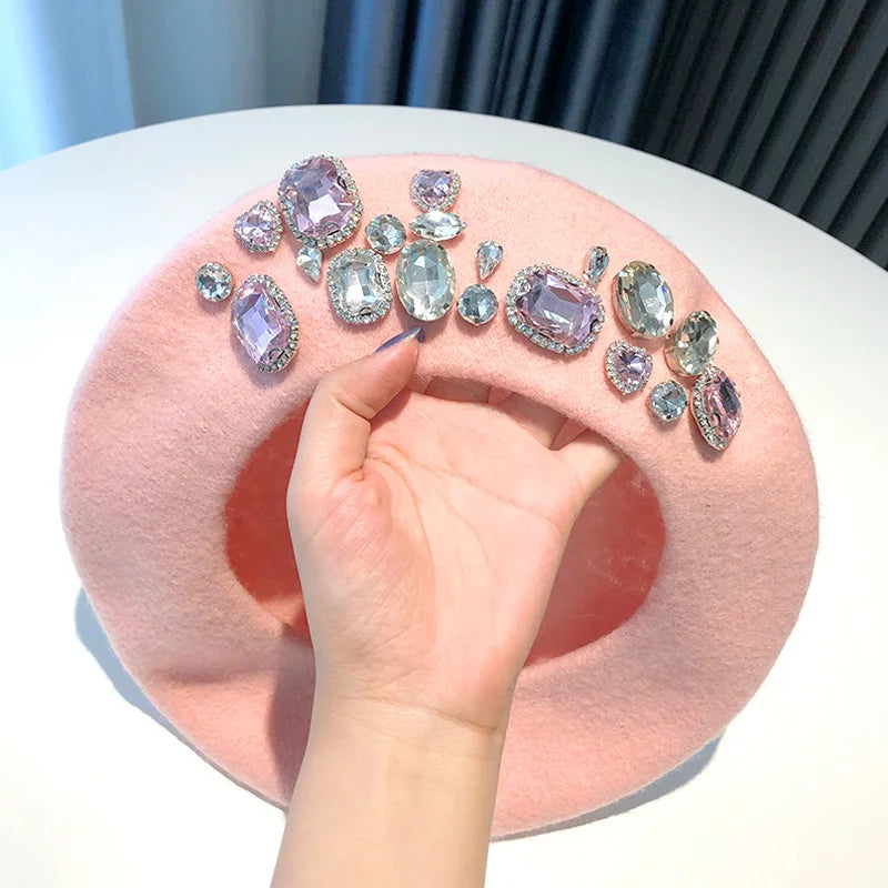 Rhinestone Crystal Luxury Warm  Beret