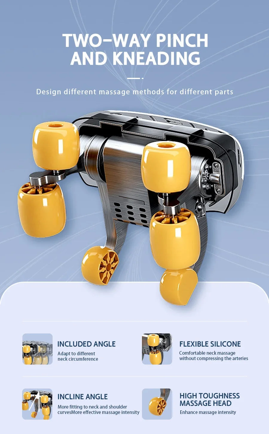 Portable Mini Relaxer Electric Heated Upper Back & Neck Shiatsu Massage