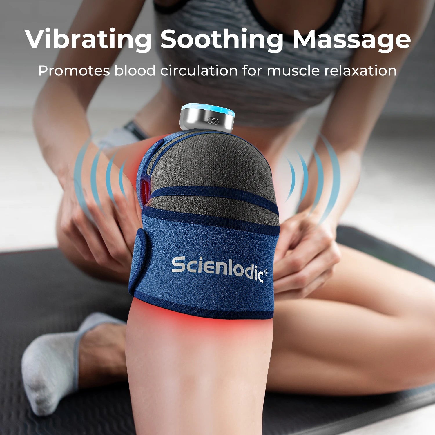 Red Light Therapy LED Joint Vibration Wireless Knee Massager