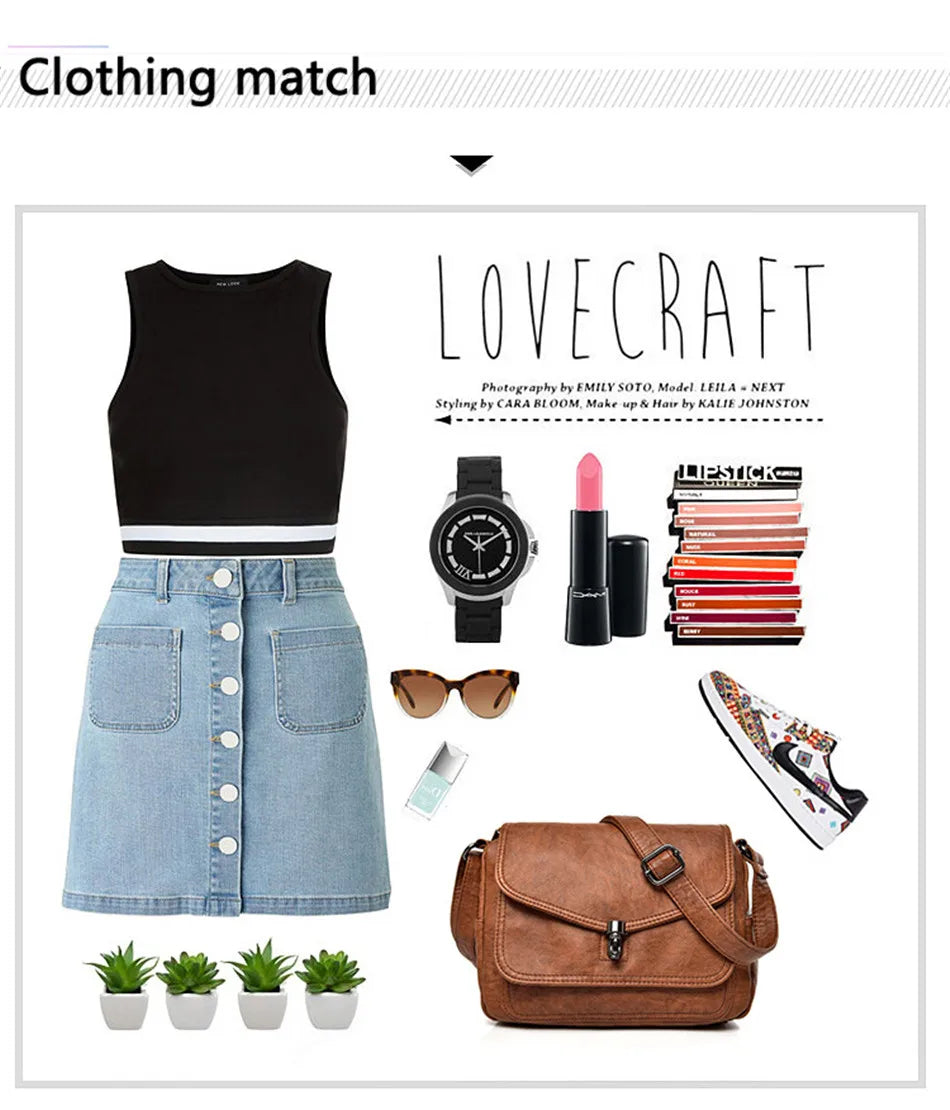 "Vintage Soft" Style Genuine  Crossbody Handbag