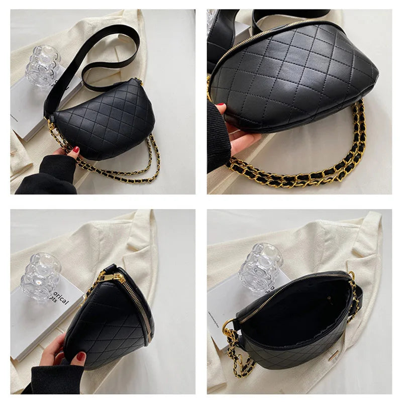 Luxury Brand Banana Crossbody Bag with Adjustable Shoulder Strap