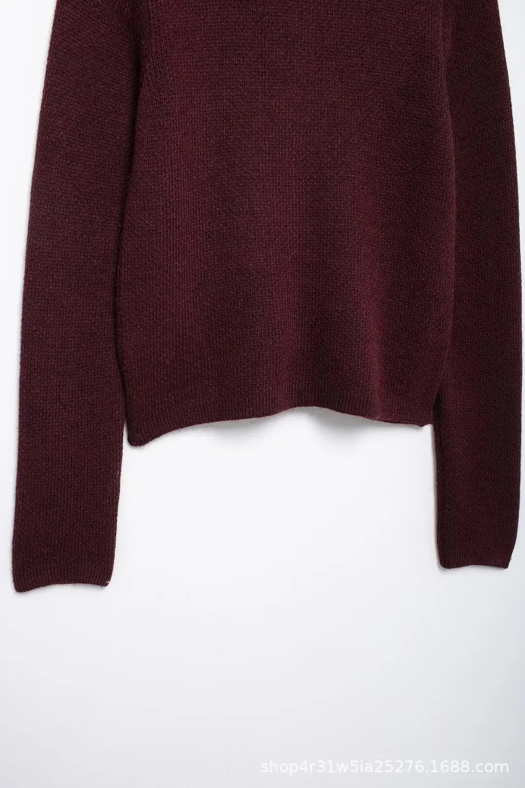 Knitted Jacket  Cardigan with Gold Buckle Decoration