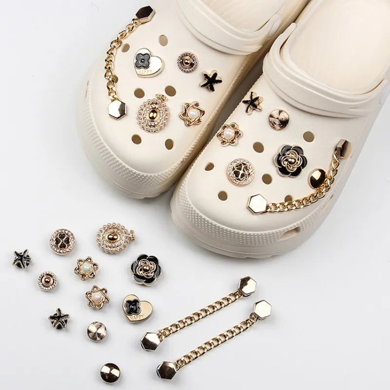 Shoes Gold  Charms Sets Accessories
