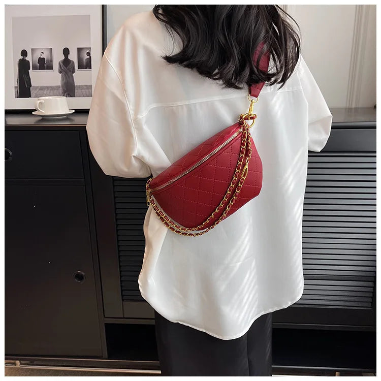 Luxury Brand Banana Crossbody Bag with Adjustable Shoulder Strap