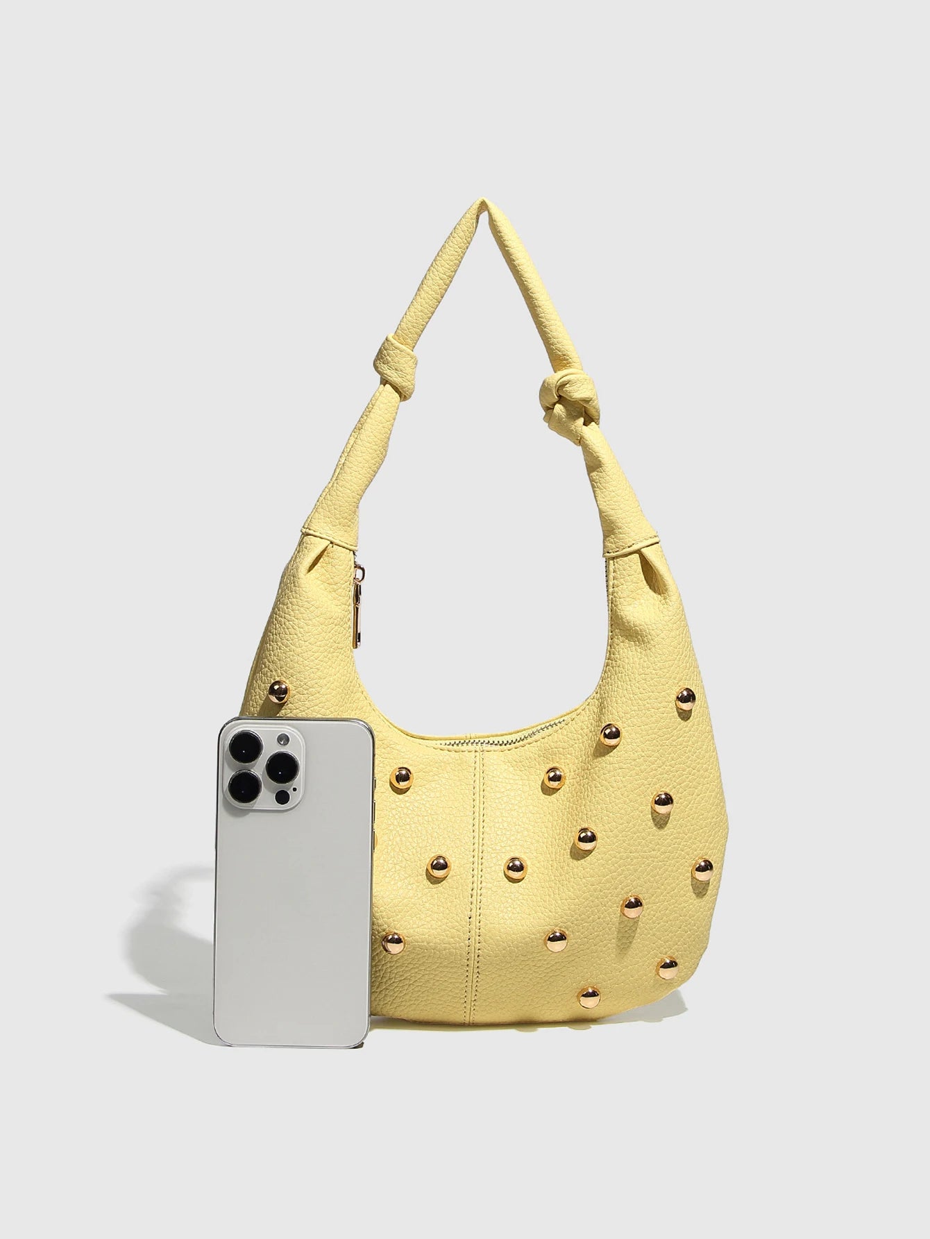Half Moon Versatile Studded Tote Bag