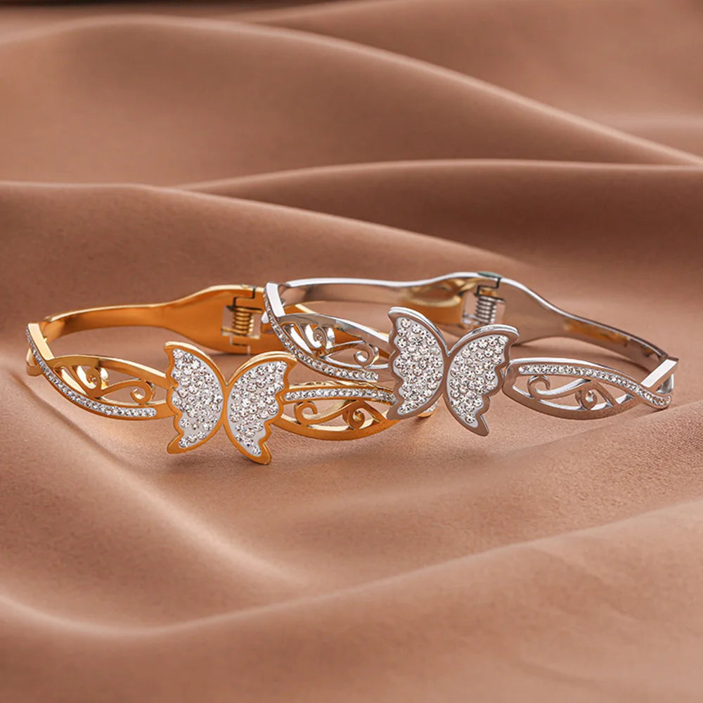 Luxurious Crystal Butterfly Bracelet