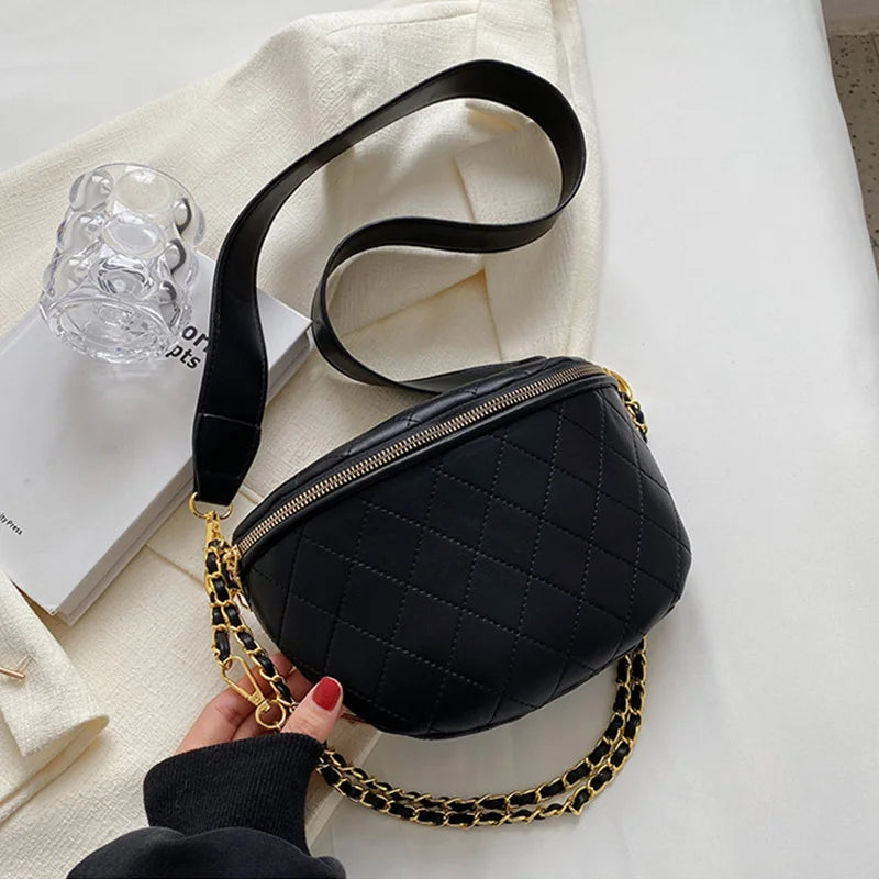 Luxury Brand Banana Crossbody Bag with Adjustable Shoulder Strap