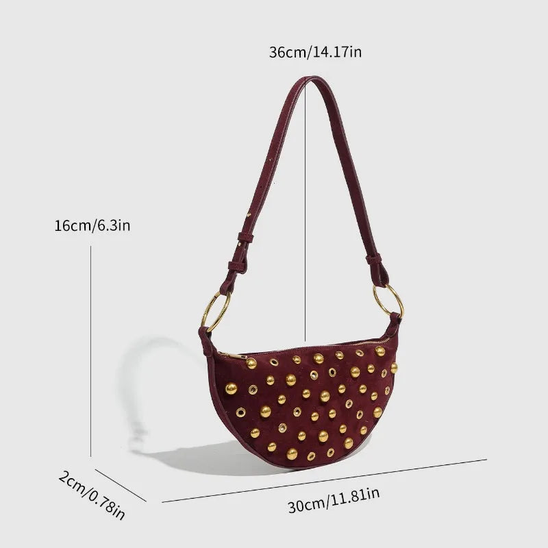 Designer Rivet Polka Dot Studded crossbody Bags