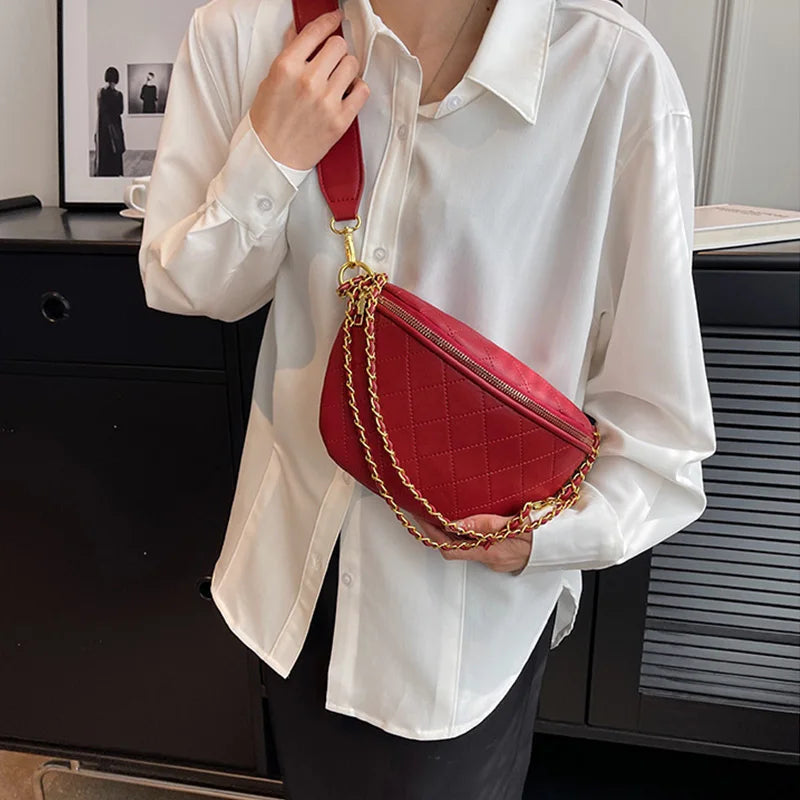 Luxury Brand Banana Crossbody Bag with Adjustable Shoulder Strap